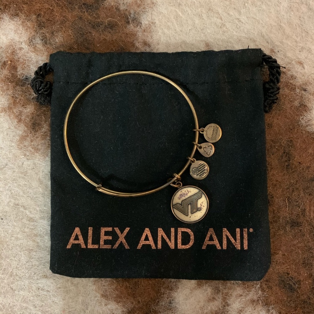ALEX & ANI Virginia Tech RAFAELIAN GOLD Bangle